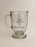 Glass Mug - Easily Distracted by Horses & Dogs