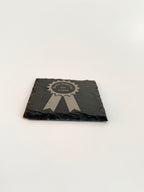 Slate Coaster - Remembered My Course ribbon
