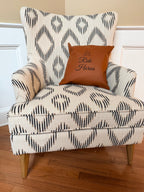 Faux Leather Pillow - Ride Horses