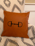 Faux Leather Pillow - D Ring Bit