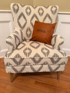 Faux Leather Pillow - Whoa